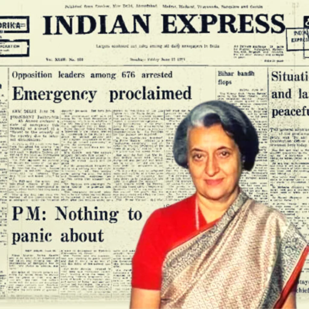 Indira gandhi declares emergency